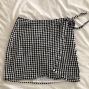 Madewell Gingham Wrap Skirt